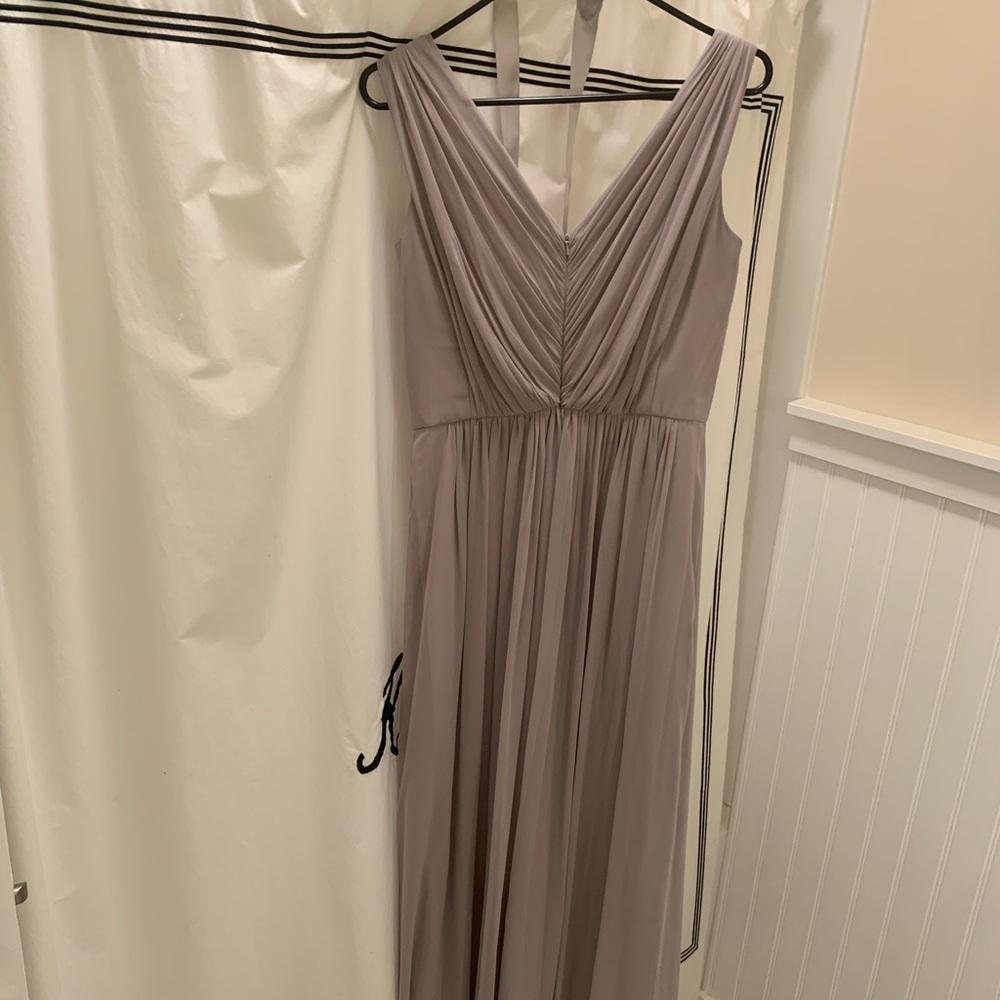 Dessy Collection, mauve long bridesmaids dress